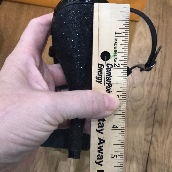 Fioni Black Glitter Heels - Picture 14 of 15